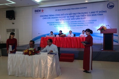 BIDV hỗ trợ gói tín dụng 1.000 tỷ đồng cho các doanh nghiệp bị thiệt hại tại tỉnh Bình Dương